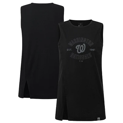 Women's Levelwear Black Washington Nationals Influx Abyssal Tank Top