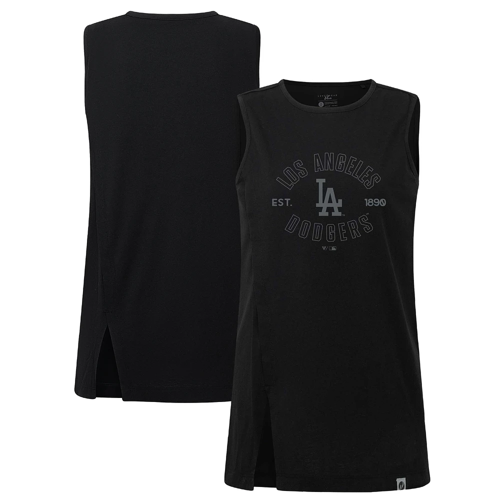 Women's Levelwear Black Los Angeles Dodgers Influx Abyssal Tank Top