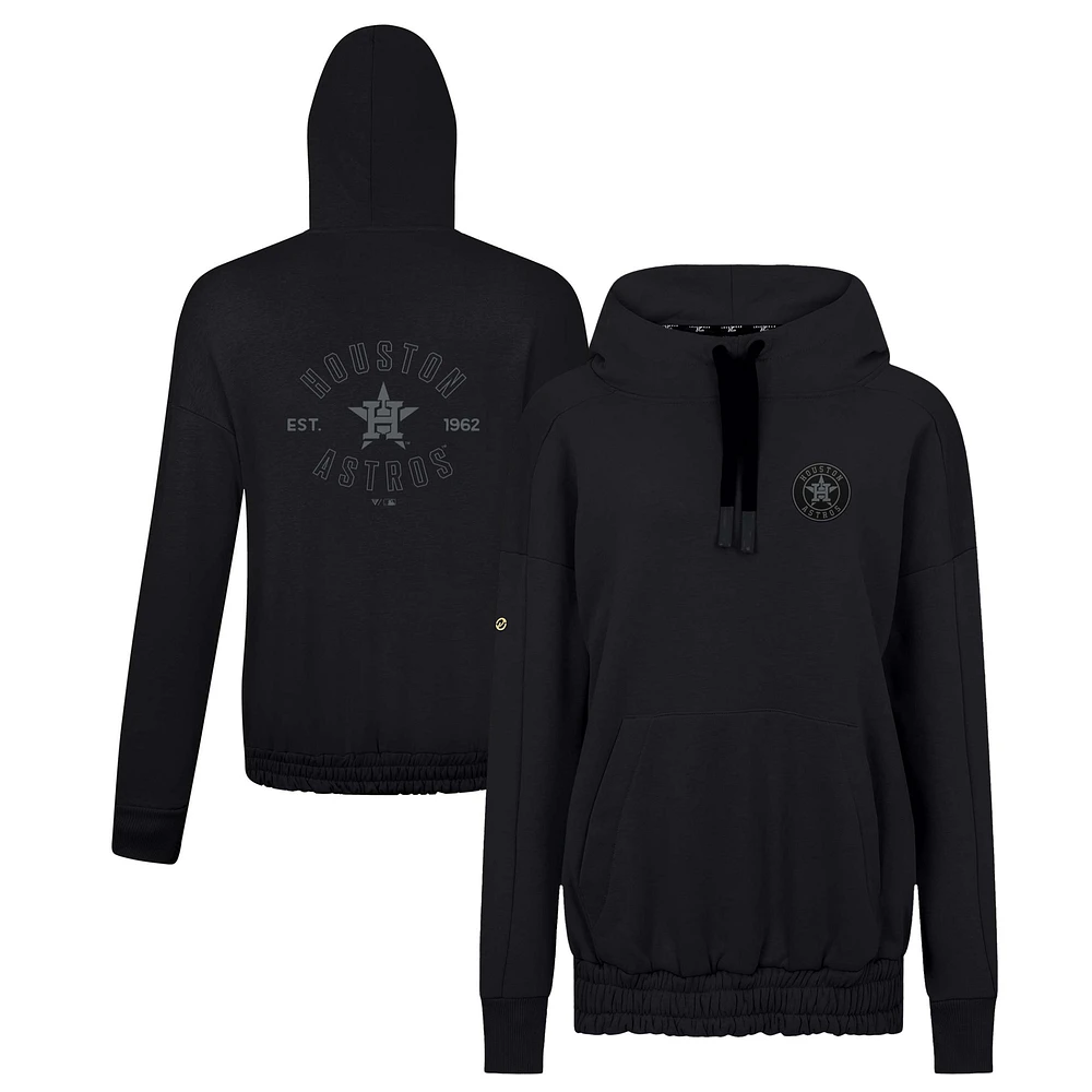 Women's Levelwear Houston Astros Waterfall Nightfall Drop Shoulder Pullover Hoodie