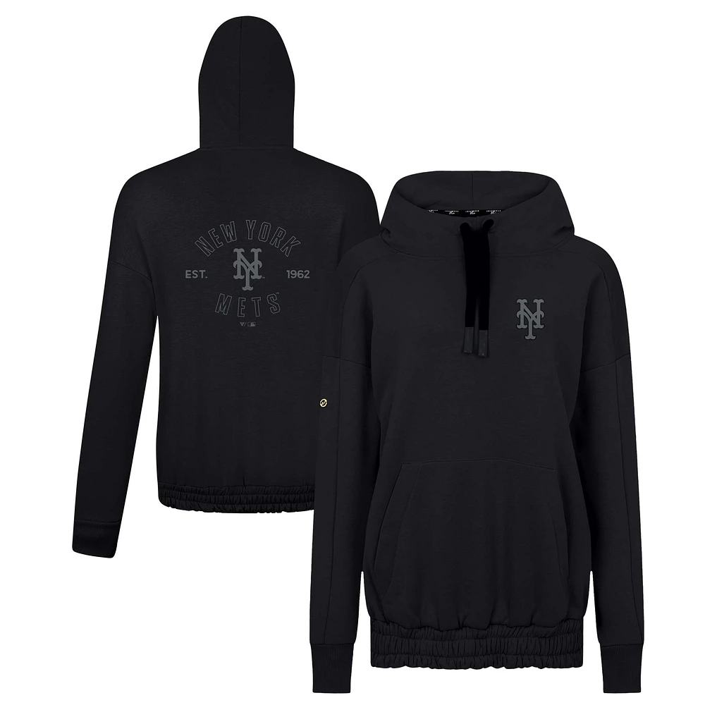 Women's Levelwear New York Mets Waterfall Nightfall Drop Shoulder Pullover Hoodie