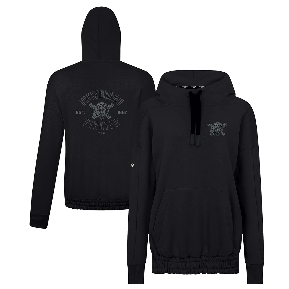 Women's Levelwear Pittsburgh Pirates Waterfall Nightfall Drop Shoulder Pullover Hoodie