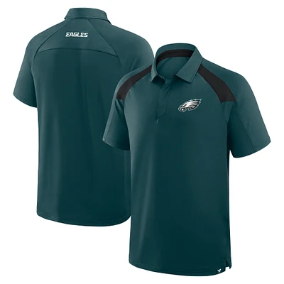 Men's Fanatics Midnight Green Philadelphia Eagles Back Around Raglan Polo