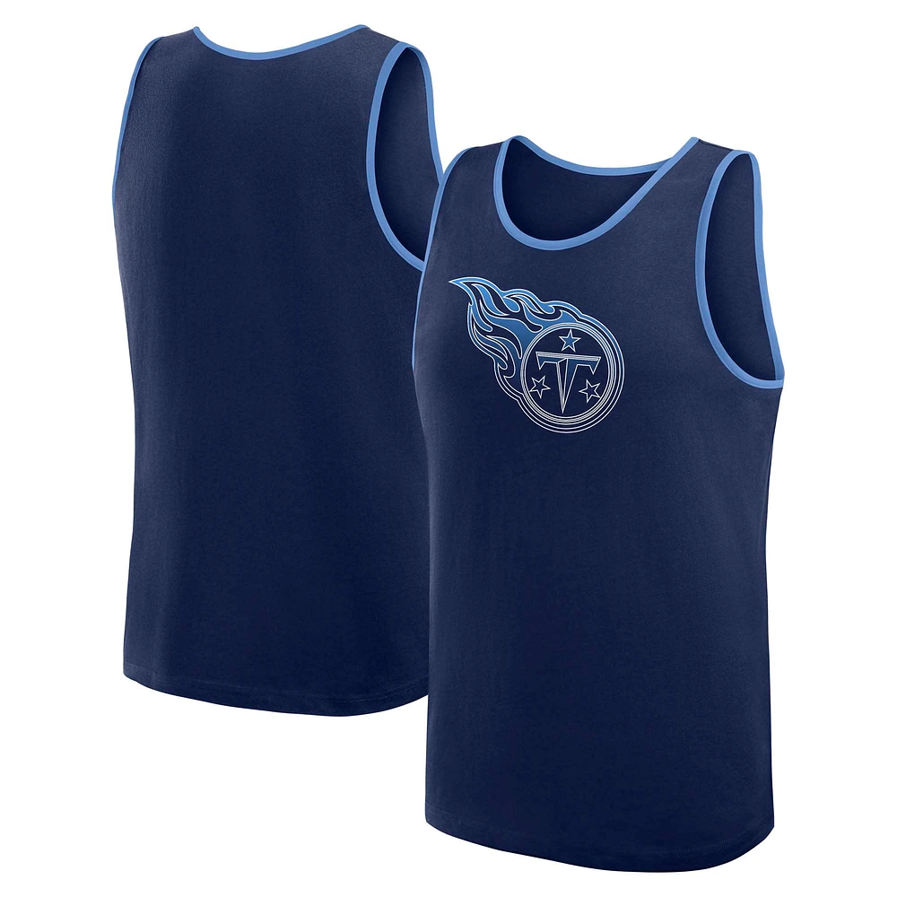 Men's Logo Athletic Navy Tennessee Titans Unmatched Success Tank Top