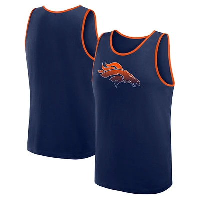Men's Logo Athletic Navy Denver Broncos Unmatched Success Tank Top
