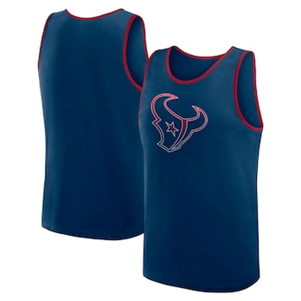 Men's Logo Athletic Navy Houston Texans Unmatched Success Tank Top