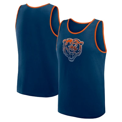 Men's Logo Athletic Navy Chicago Bears Unmatched Success Tank Top