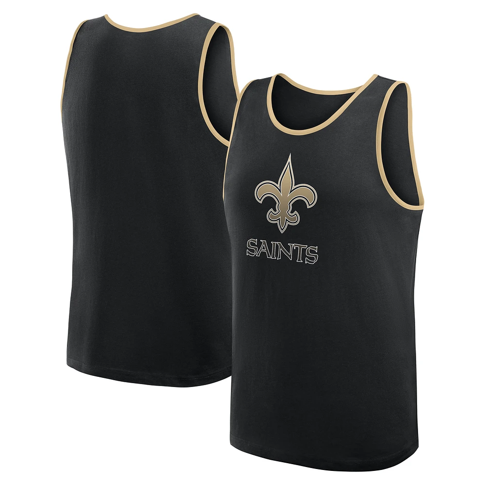 Men's Logo Athletic Black New Orleans Saints Unmatched Success Tank Top