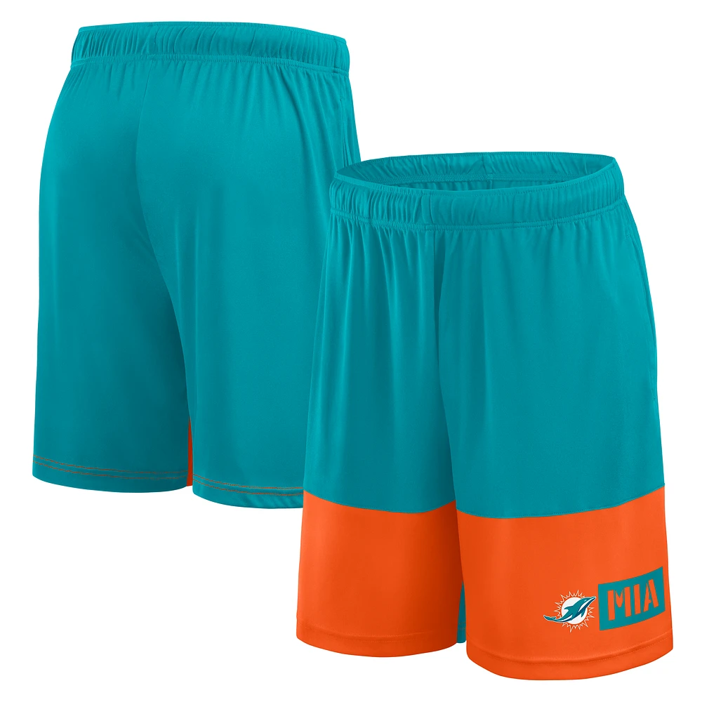 Men's Logo Athletic Aqua Miami Dolphins Best of the Shorts