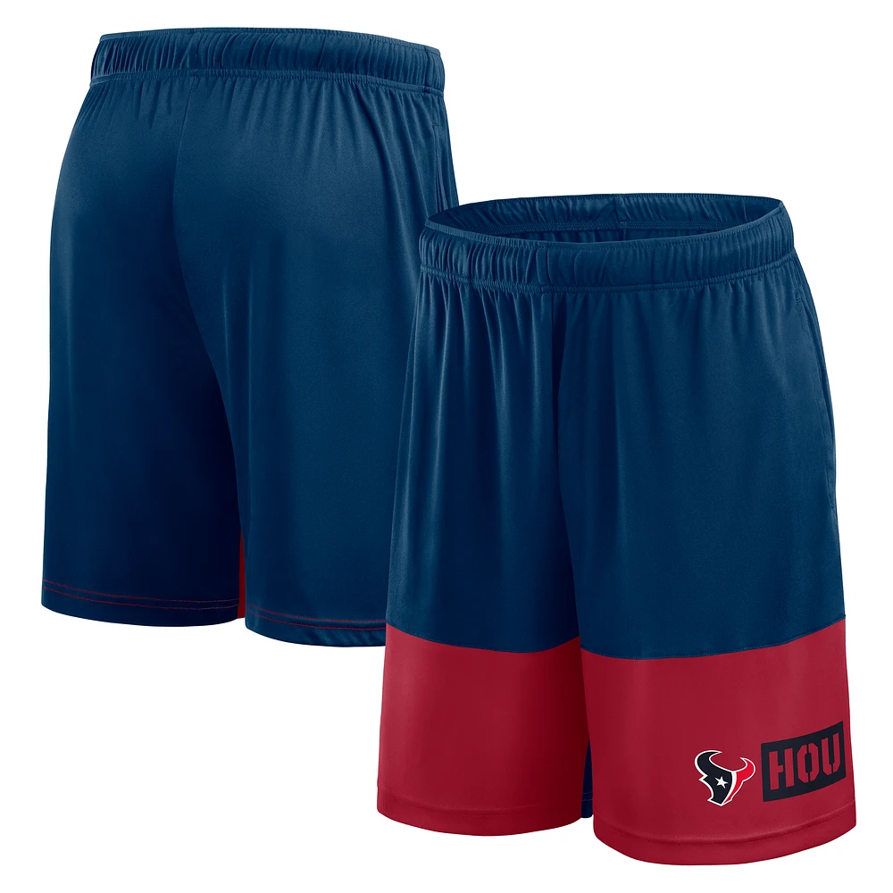 Men's Logo Athletic Navy Houston Texans Best of the Shorts