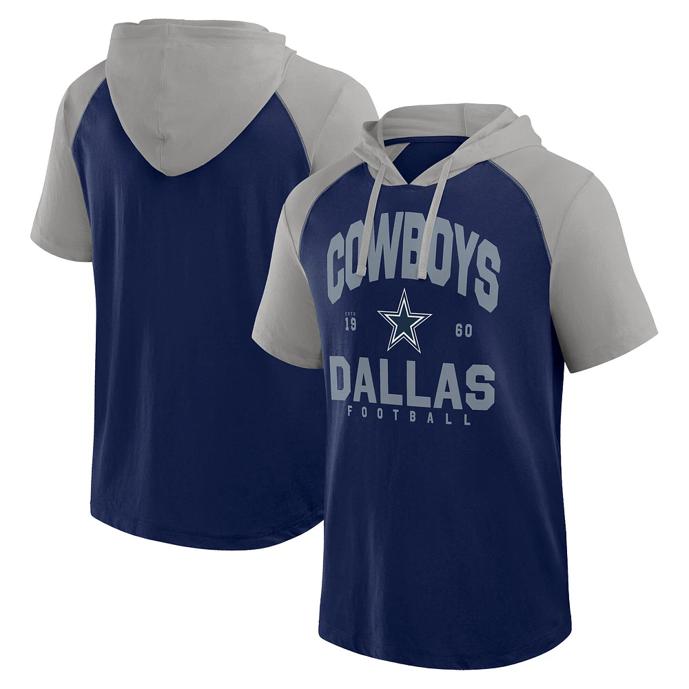 Men's Logo Athletic Navy Dallas Cowboys Prime Hoodie T-Shirt