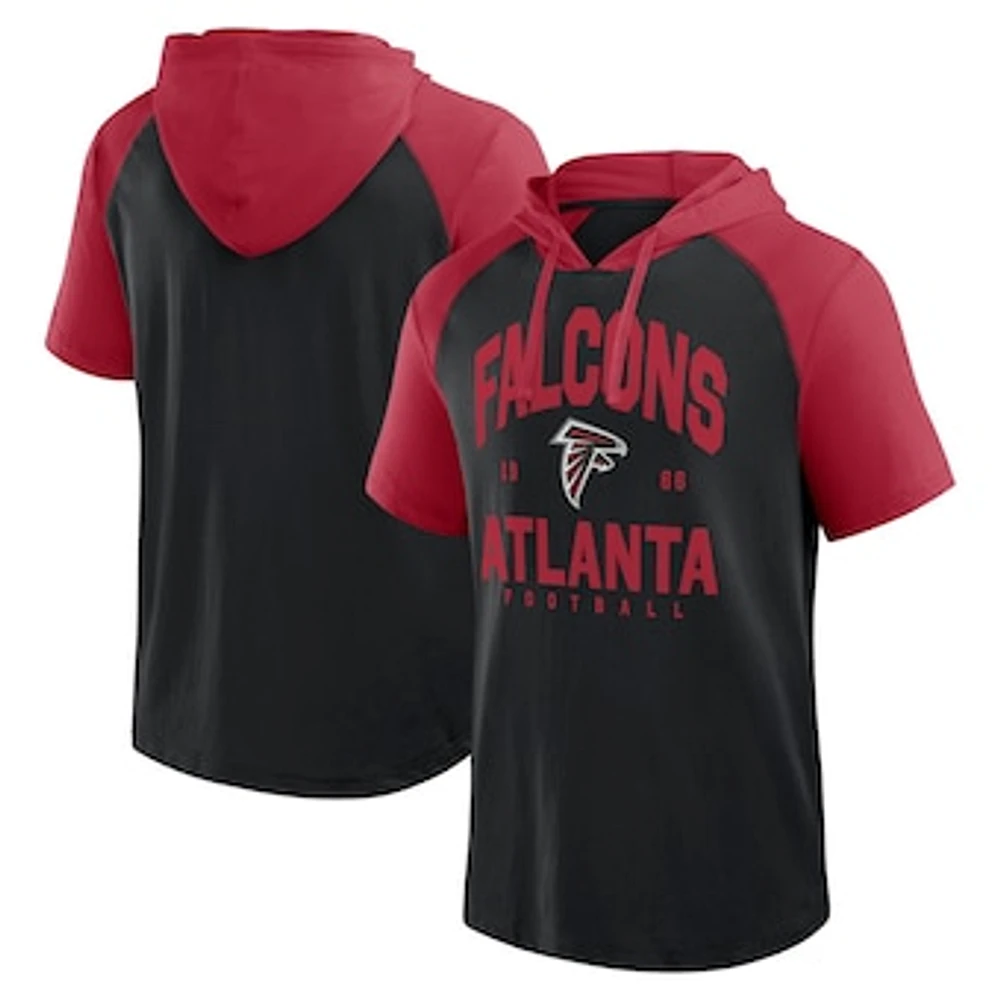 Men's Logo Athletic Black Atlanta Falcons Prime Hoodie T-Shirt