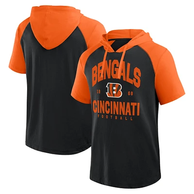 Men's Logo Athletic Black Cincinnati Bengals Prime Hoodie T-Shirt