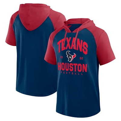 Men's Logo Athletic Navy Houston Texans Prime Hoodie T-Shirt