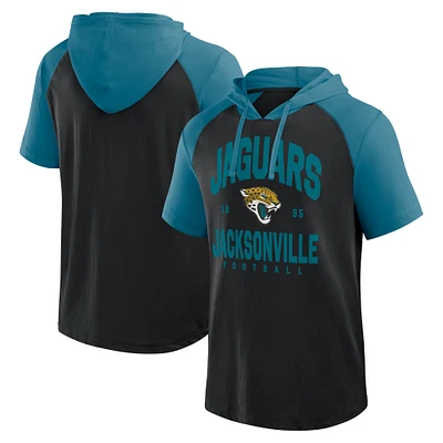 Men's Logo Athletic Black Jacksonville Jaguars Prime Hoodie T-Shirt