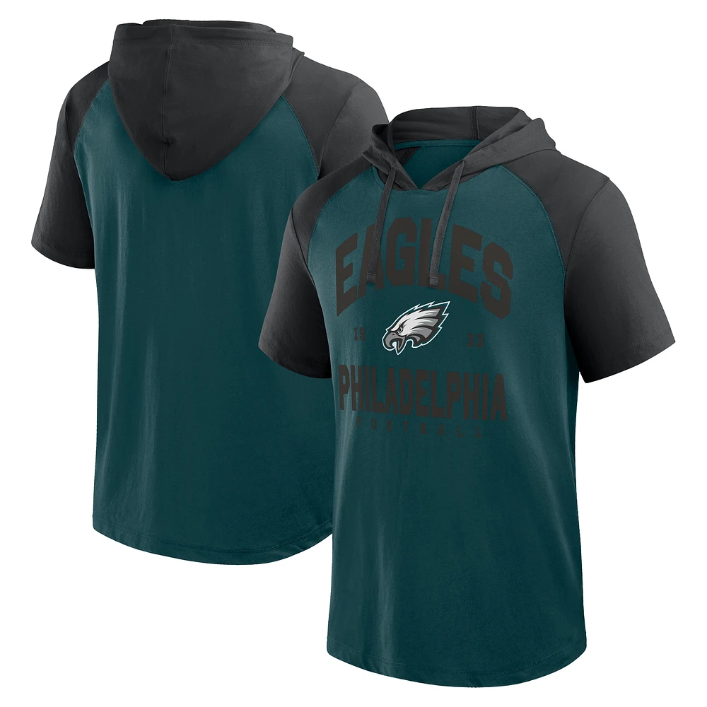 Men's Logo Athletic Green Philadelphia Eagles Prime Hoodie T-Shirt