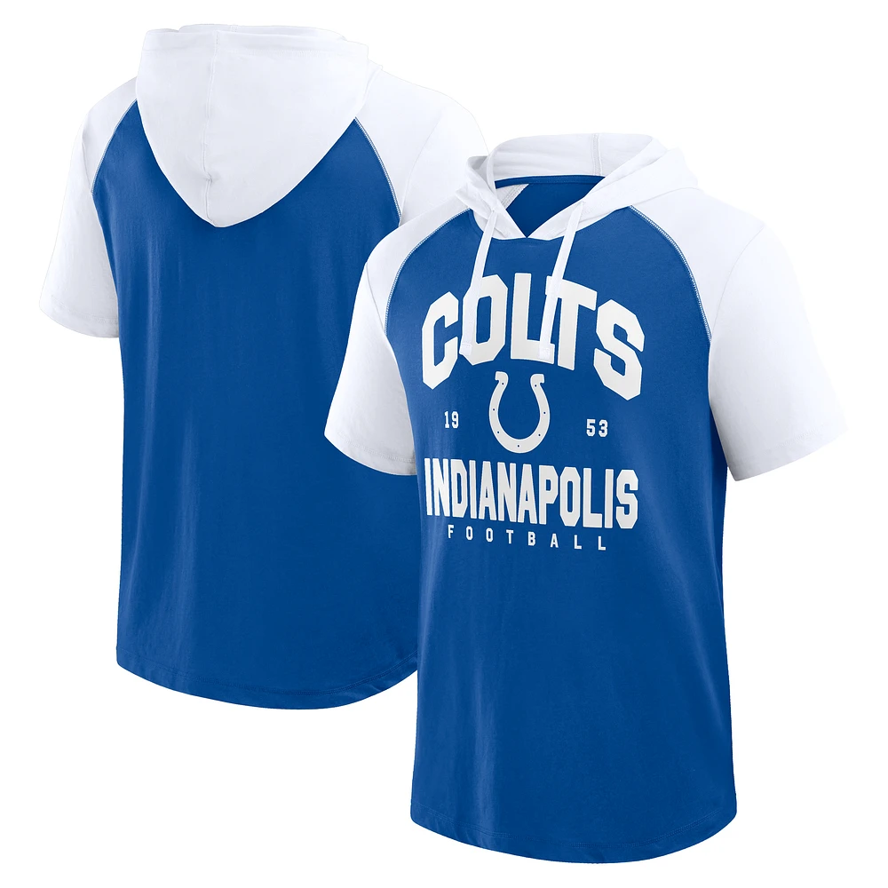 Men's Logo Athletic Royal Indianapolis Colts Prime Hoodie T-Shirt
