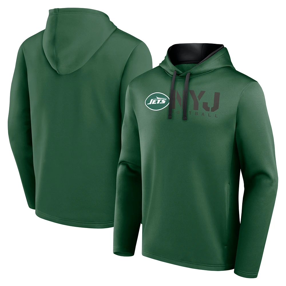 Men's Logo Athletic Green New York Jets Head Start Pullover Hoodie