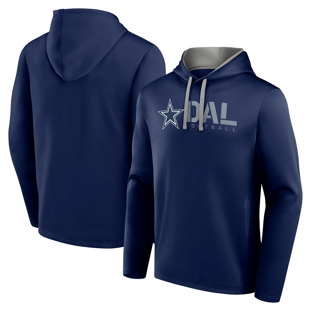 Men's Logo Athletic Navy Dallas Cowboys Head Start Pullover Hoodie