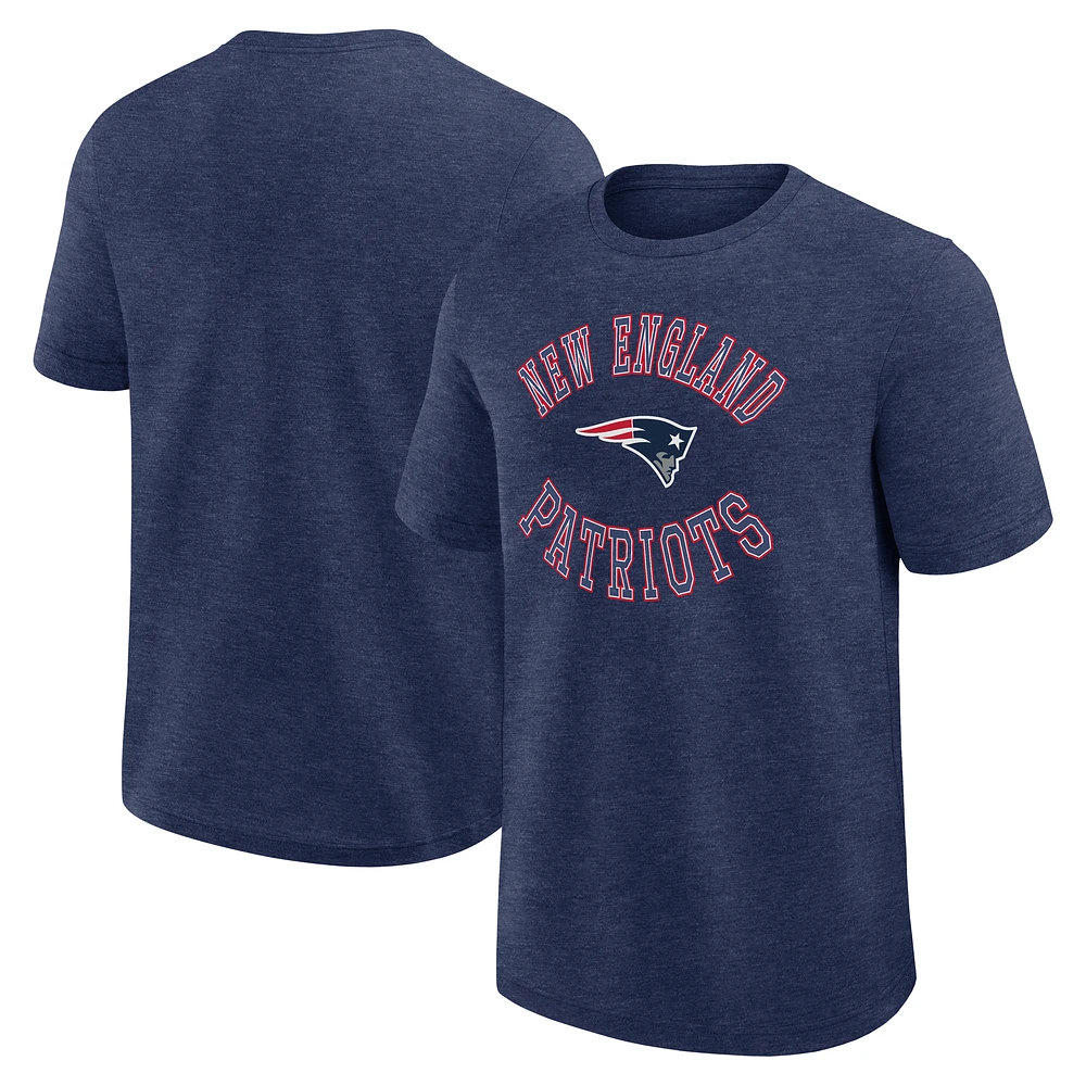 Men's Logo Athletic Heather Navy New England Patriots Success T-Shirt