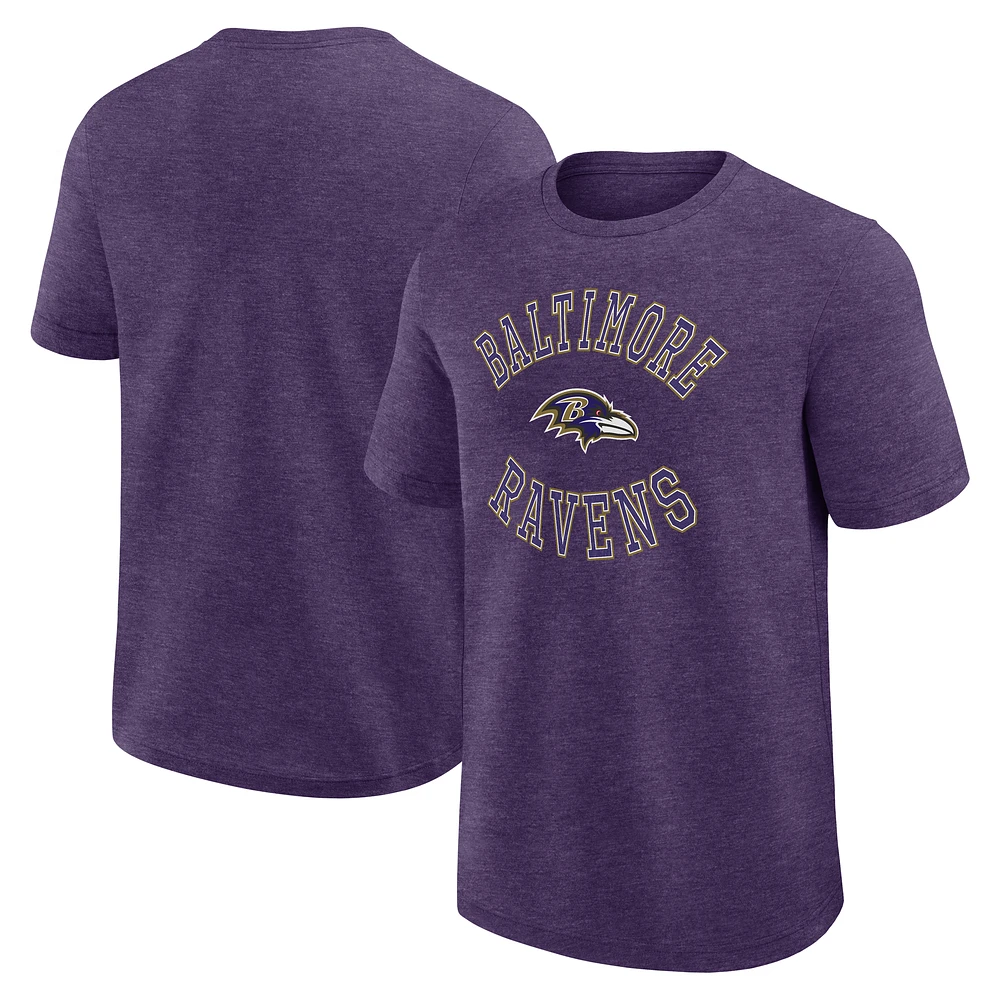 Men's Logo Athletic Heather Purple Baltimore Ravens Success T-Shirt