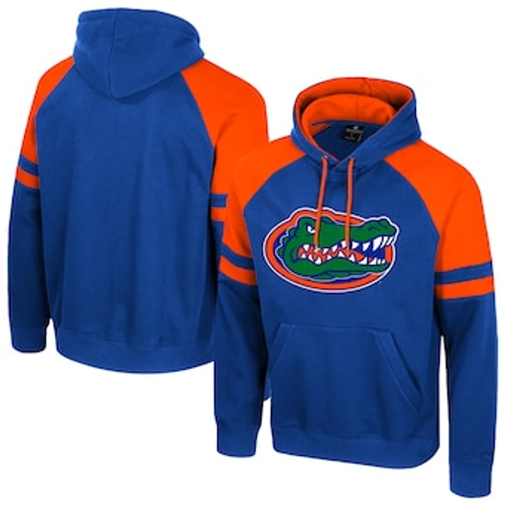 Men's Colosseum Royal Florida Gators Todd Raglan Pullover Hoodie