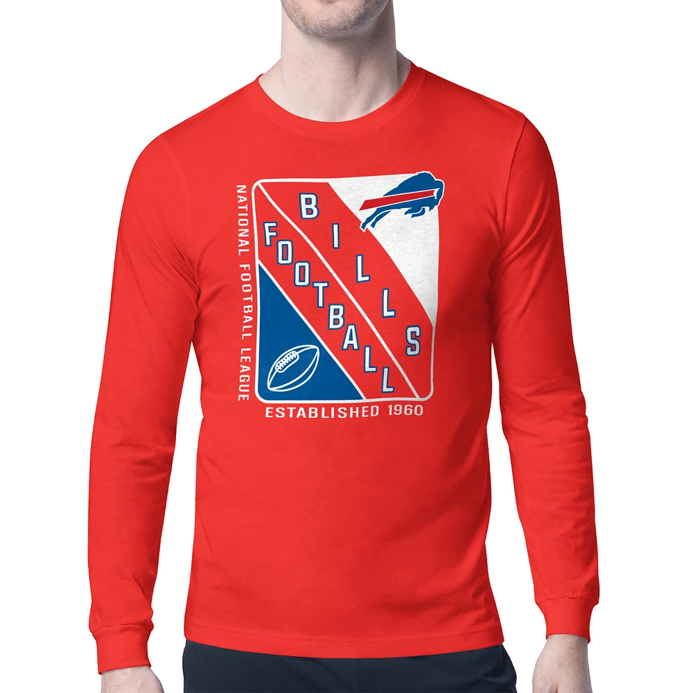 Men's Starter Buffalo Bills Shield Logo Long Sleeve T-Shirt