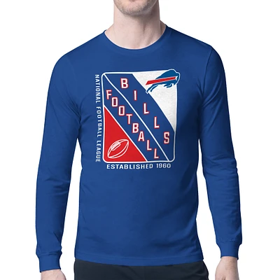 Men's Starter Royal Buffalo Bills Shield Logo Long Sleeve T-Shirt