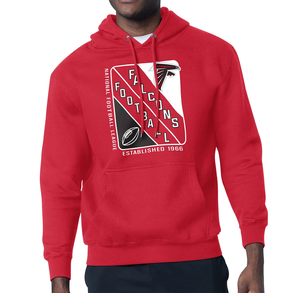 Men's Starter Atlanta Falcons Shield Logo Pullover Hoodie