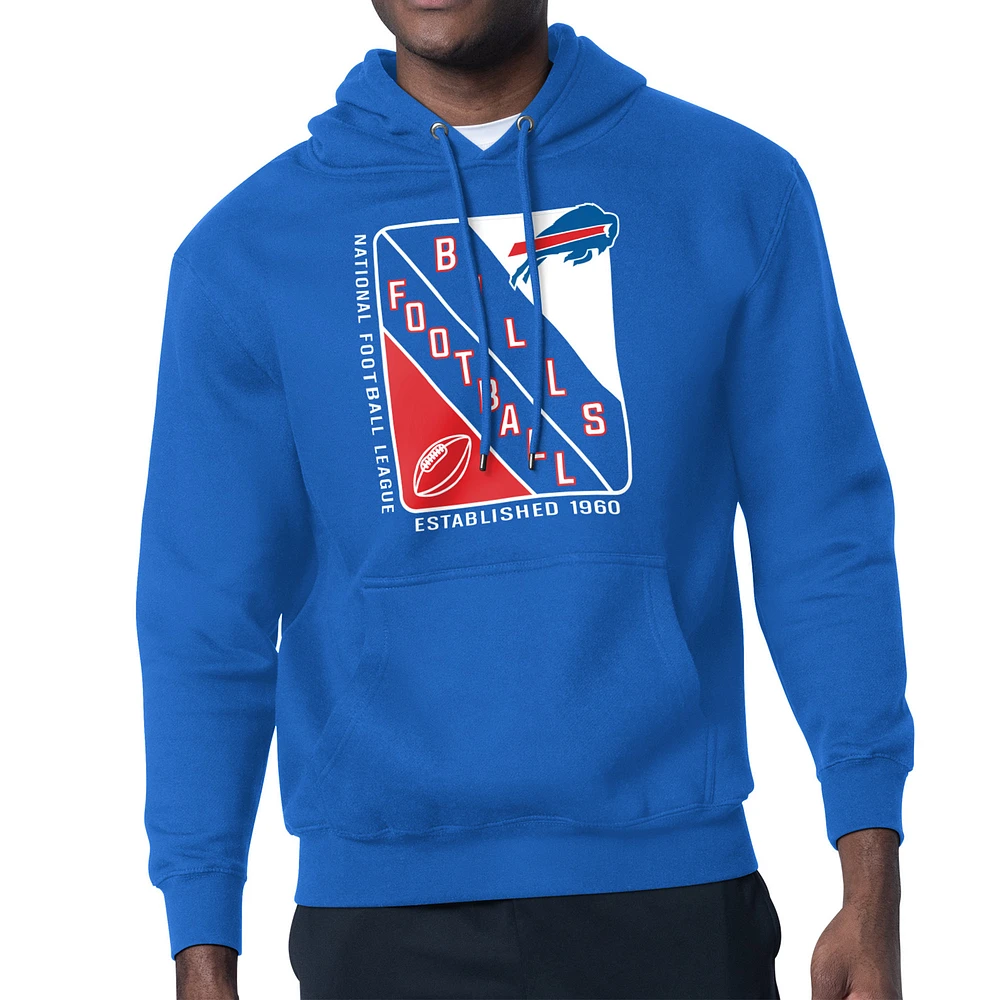 Men's Starter Royal Buffalo Bills Shield Logo Pullover Hoodie