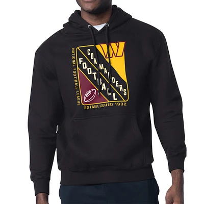 Men's Starter Black Washington Commanders Shield Logo Pullover Hoodie