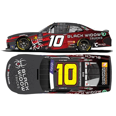 Action Racing Daniel Dye 2024 #10 Black Widow Xfinity Series 1:24 Regular Paint Die-Cast Chevrolet Camaro