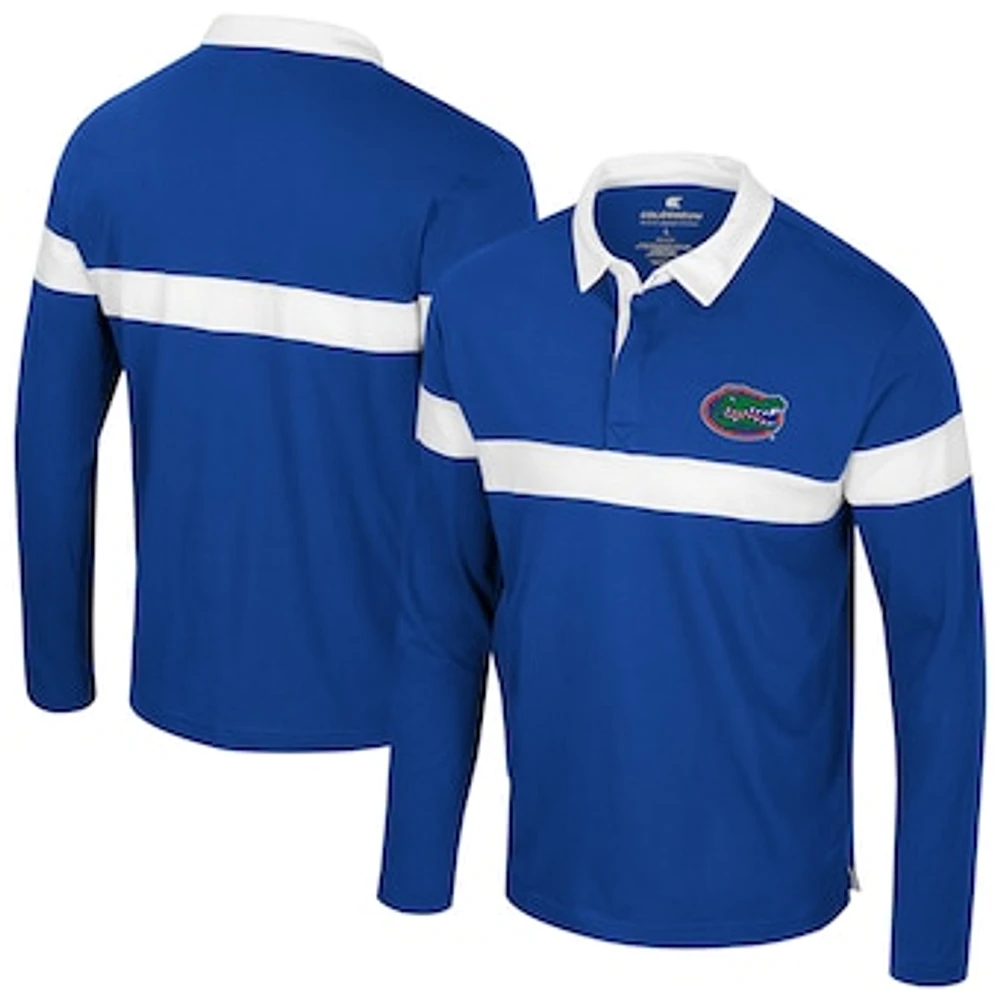 Men's Colosseum Royal Florida Gators Too Cool For School Long Sleeve Polo