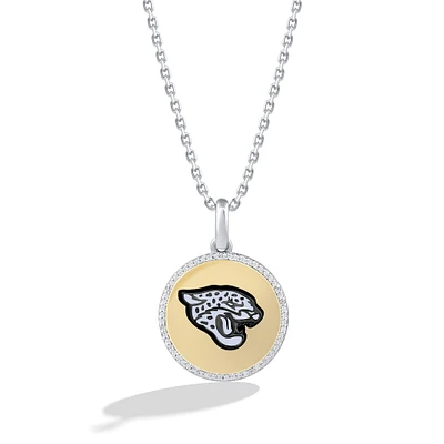True Fan Jacksonville Jaguars 1/10 CT. T.W. Diamond Enamel Disc Necklace
