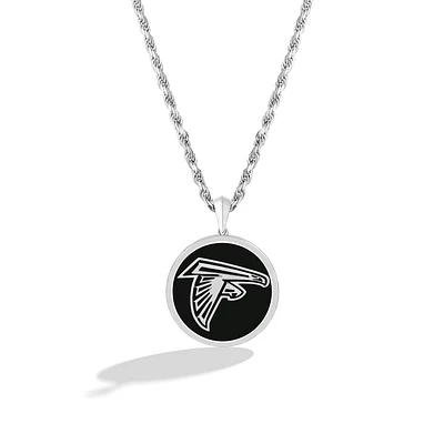 True Fan Atlanta Falcons 1/15 CT. T.W. Diamond & Oval Black Onyx Necklace