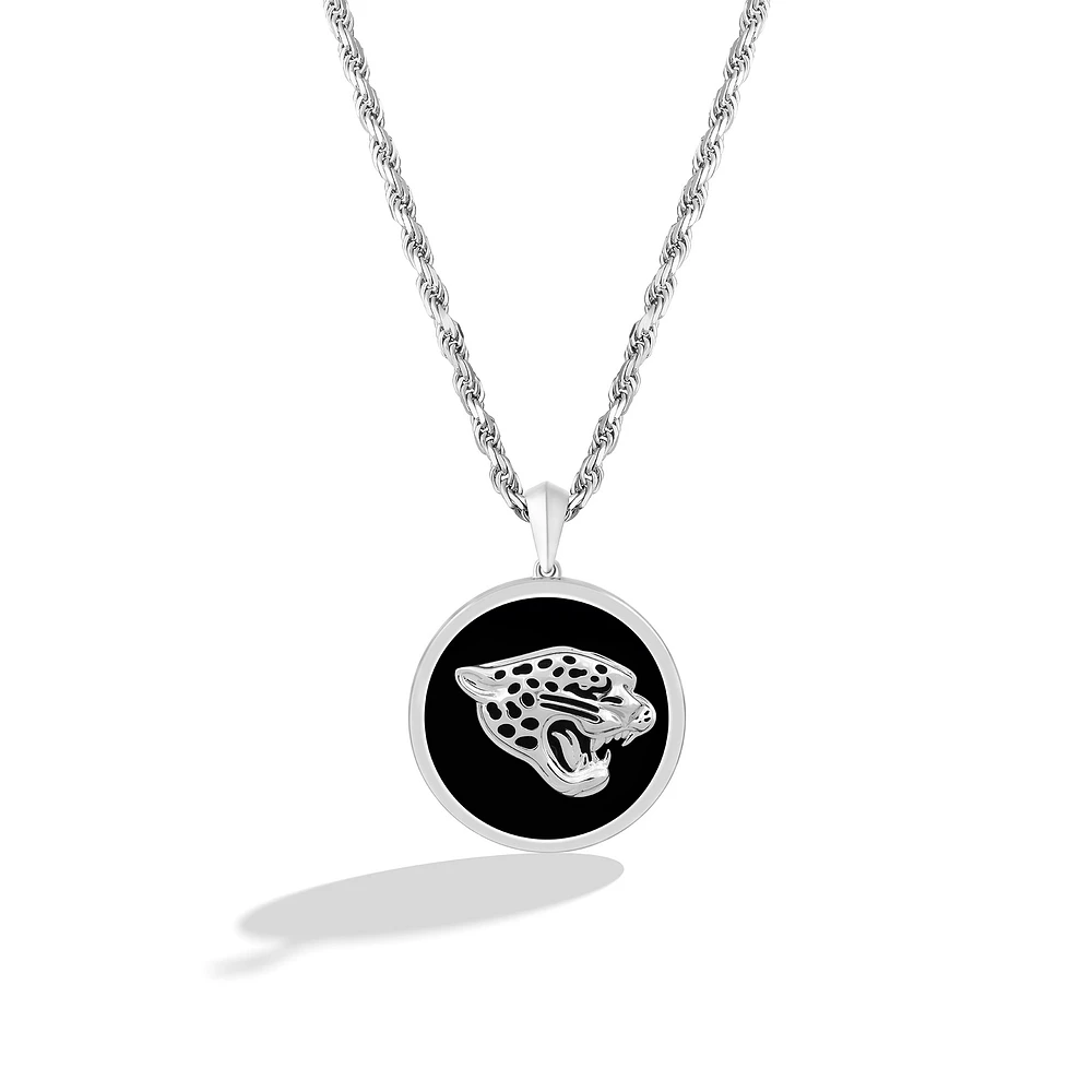 True Fan Jacksonville Jaguars 1/15 CT. T.W. Diamond & Oval Black Onyx Necklace