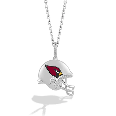 True Fan Silver Arizona Cardinals Helmet Pendant Necklace