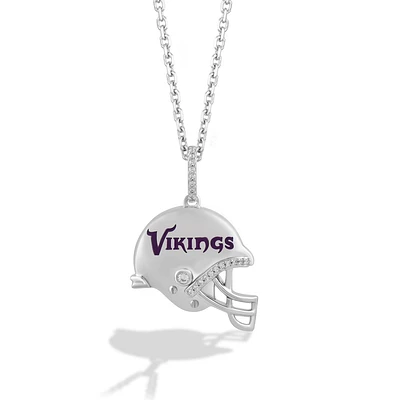 True Fan Silver Minnesota Vikings Helmet Pendant Necklace