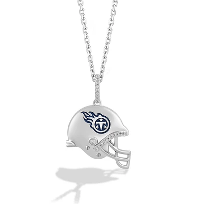 True Fan Silver Tennessee Titans Helmet Pendant Necklace
