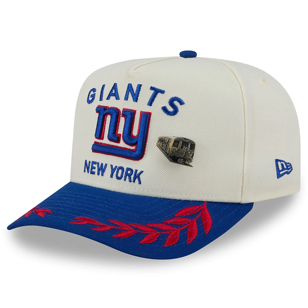 Men's New Era Cream/Royal York Giants 2025 NFL Draft A-Frame 59FIFTY Fitted Hat