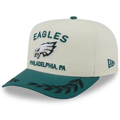 Men's New Era /Midnight Green Philadelphia Eagles 2025 NFL Draft A-Frame 9FIFTY Snapback Hat