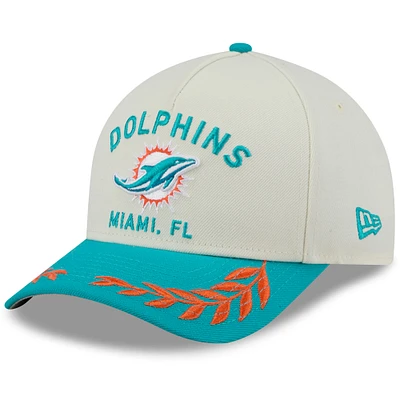 Men's New Era /Aqua Miami Dolphins 2025 NFL Draft 9FORTY A-Frame M-Crown Adjustable Hat