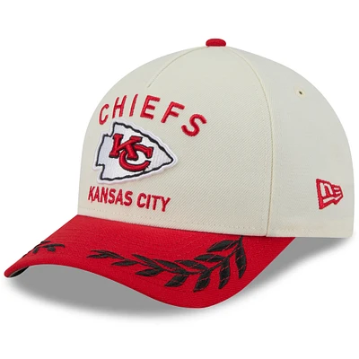 Men's New Era /Red Kansas City Chiefs 2025 NFL Draft 9FORTY A-Frame M-Crown Adjustable Hat