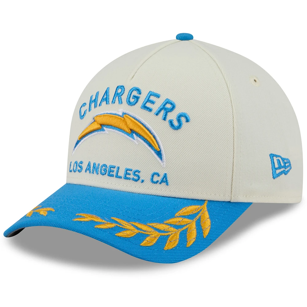 Men's New Era /Powder Blue Los Angeles Chargers 2025 NFL Draft 9FORTY A-Frame M-Crown Adjustable Hat