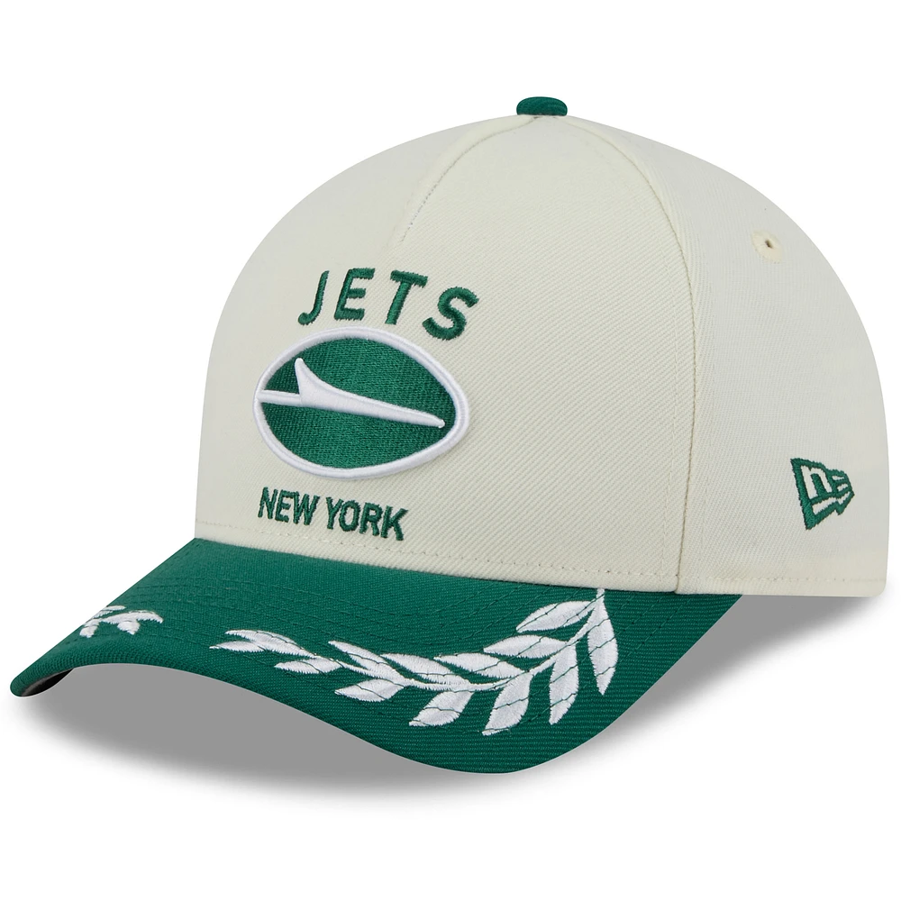 Men's New Era /Green New York Jets 2025 NFL Draft 9FORTY A-Frame M-Crown Adjustable Hat