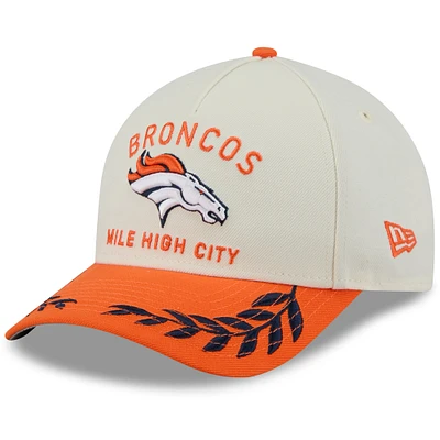 Men's New Era /Orange Denver Broncos 2025 NFL Draft 9FORTY A-Frame M-Crown Adjustable Hat