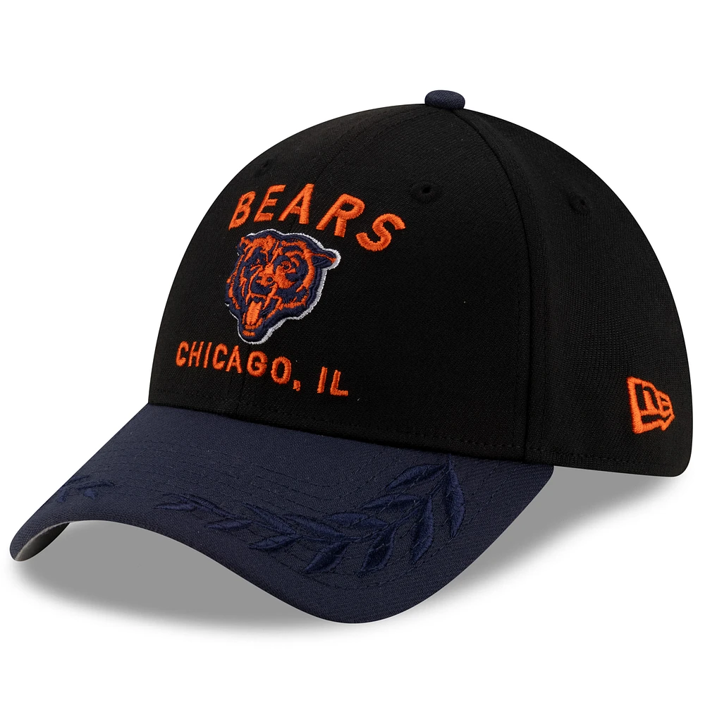Men's New Era Black/Navy Chicago Bears 2025 NFL Draft 39THIRTY Flex Hat