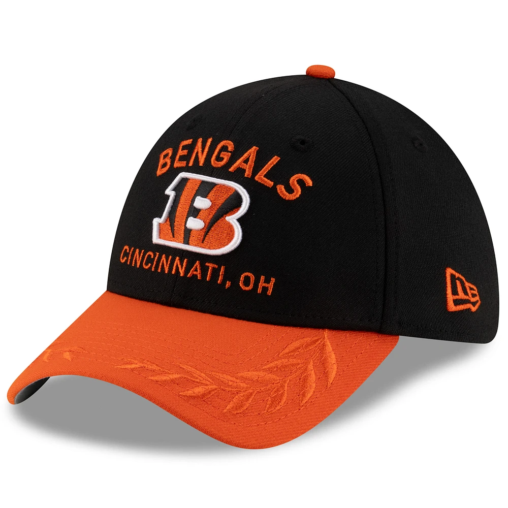 Men's New Era Black/Orange Cincinnati Bengals 2025 NFL Draft 39THIRTY Flex Hat