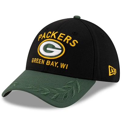 Men's New Era Black/Green Green Bay Packers 2025 NFL Draft 39THIRTY Flex Hat