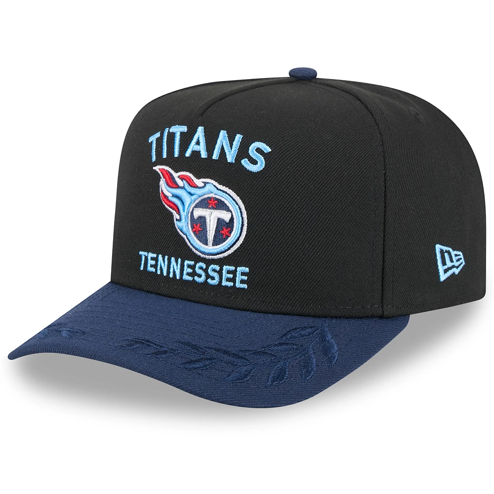 Youth New Era Black/Navy Tennessee Titans 2025 NFL Draft A-Frame 9FIFTY Snapback Hat