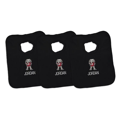 Infant Chad & Jake Alabama Crimson Tide Personalized 3-Pack Bib Set
